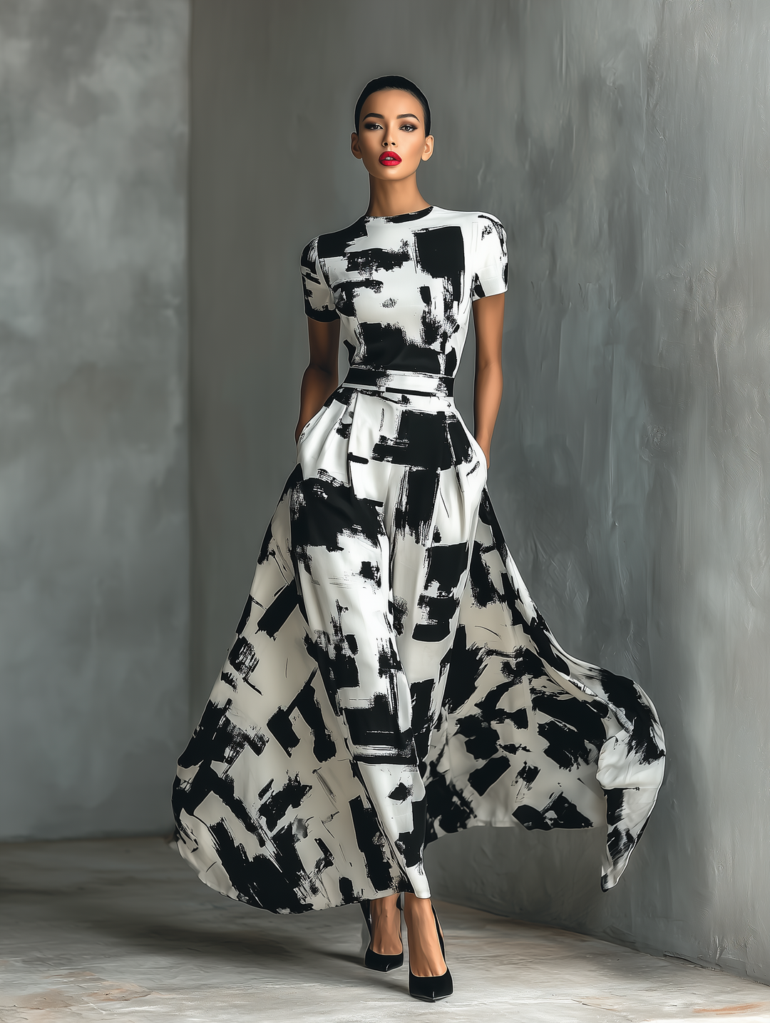 Arianna | Maxi Dress with Abstract Print