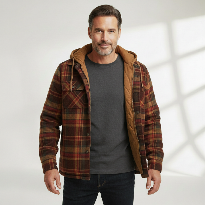Miles | Plaid Winter Jacket with Hood